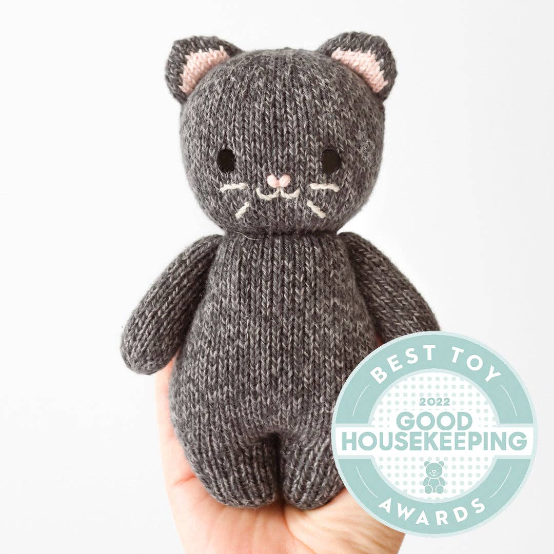 Baby Kitten - charcoal by Cuddle+Kind: Handmade Dolls