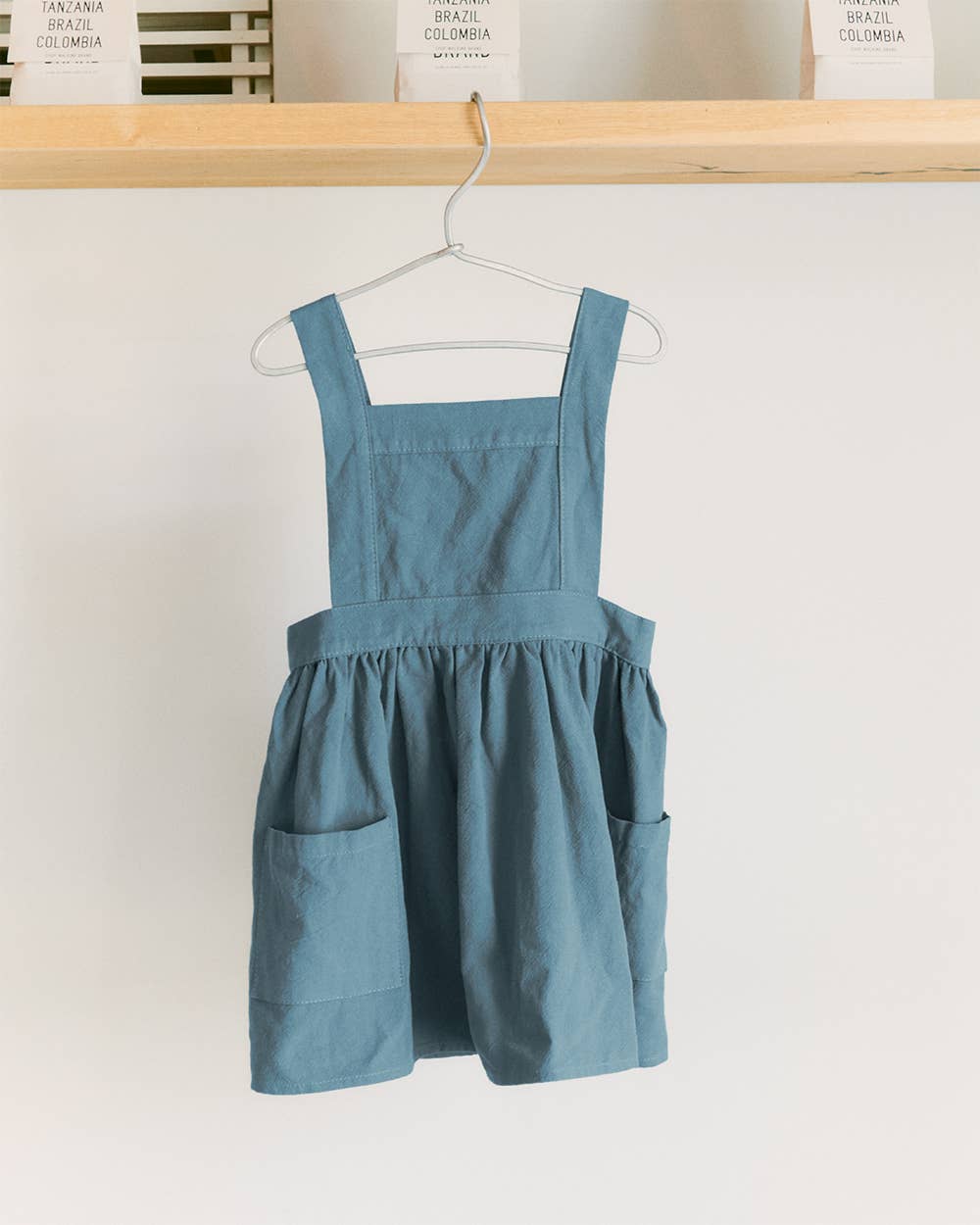 Pinafore Apron Dress - Ocean Blue