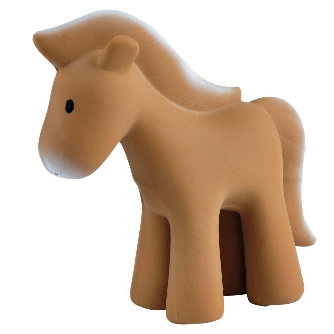 Horse Natural Organic Rubber Teether, Rattle &amp; Bath Toy