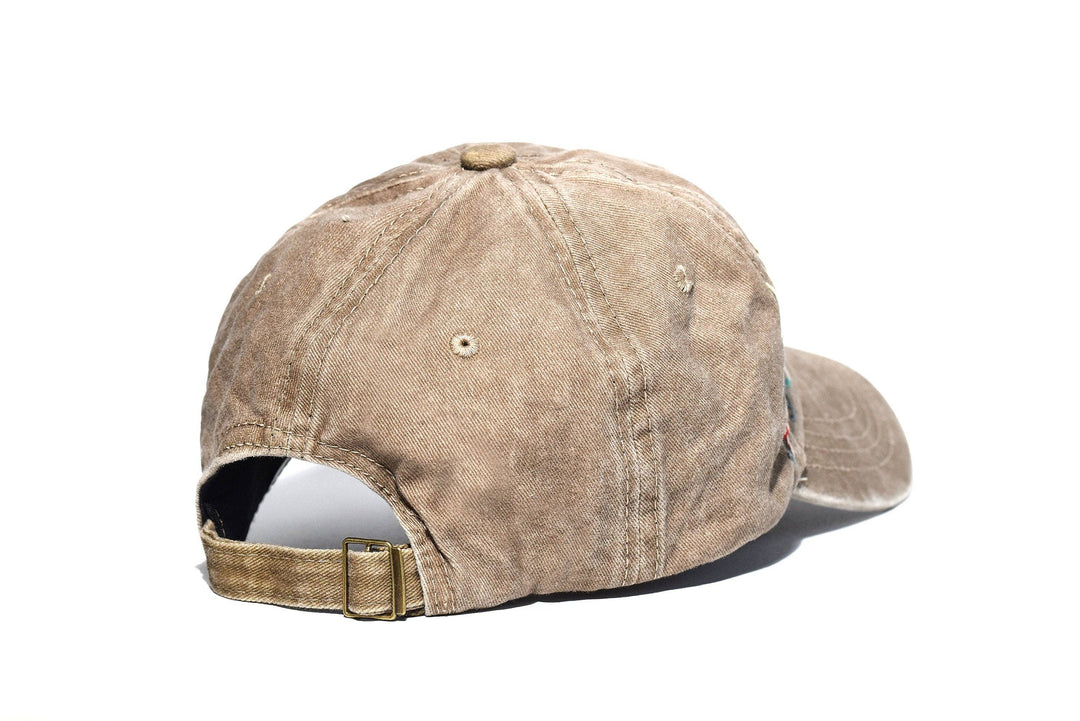 Mushroom Forest &amp; Bee Embroidered Baseball Cap