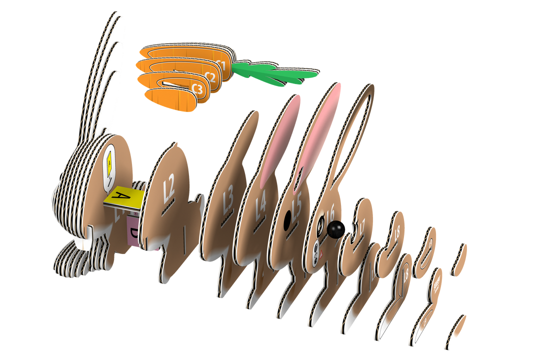 Rabbit 3D Puzzle