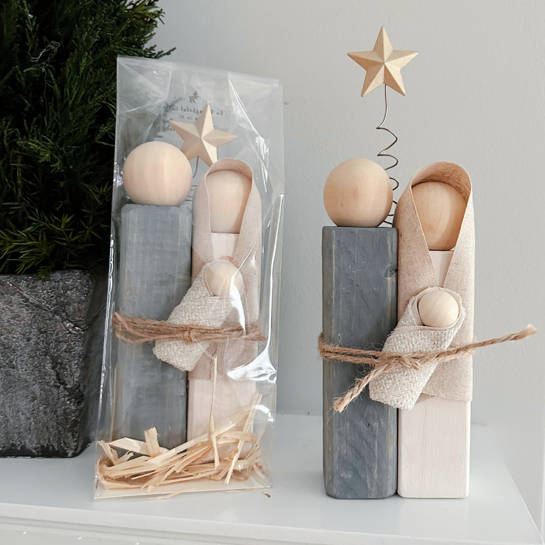 Simple Wooden Nativity Set