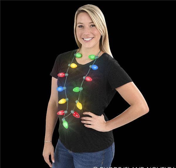 Christmas Lights Necklace