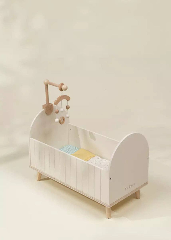 Wooden Crib with Accessories for Dolls