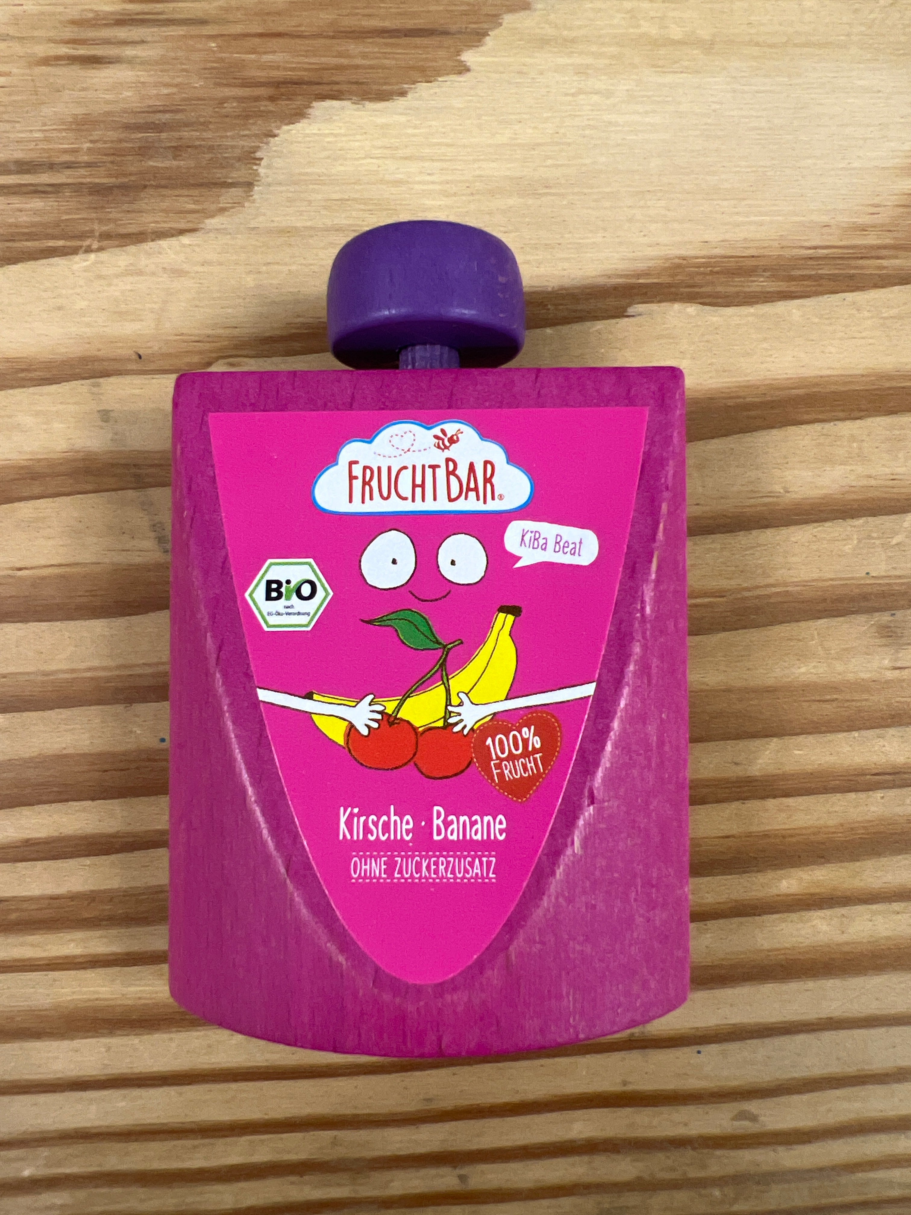 Squeezy Fruit Pouch Cherry Banana - Wooden Food