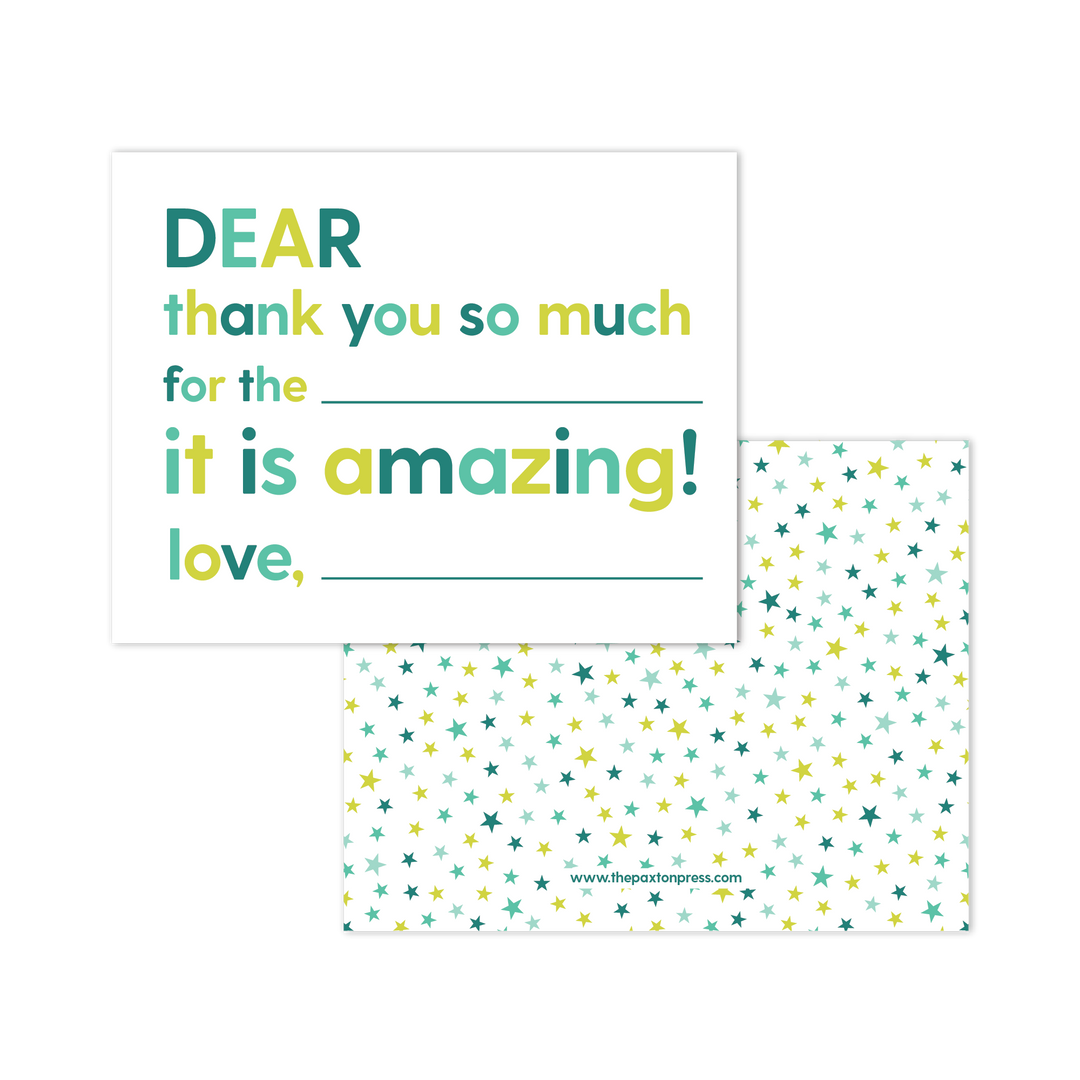Kids Fill-in-the-blank Thank You Notes