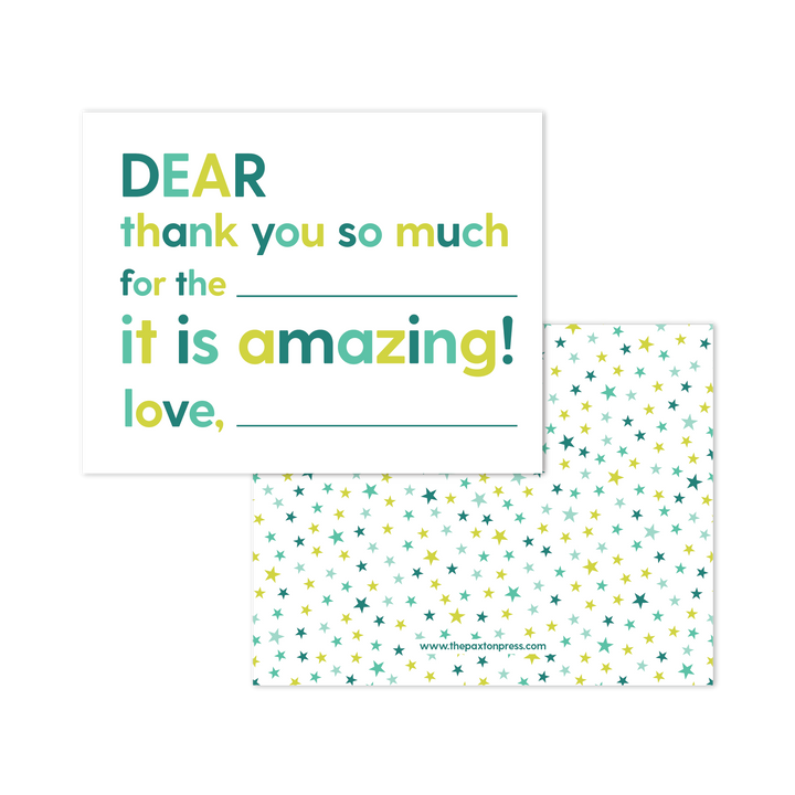 Kids Fill-in-the-blank Thank You Notes
