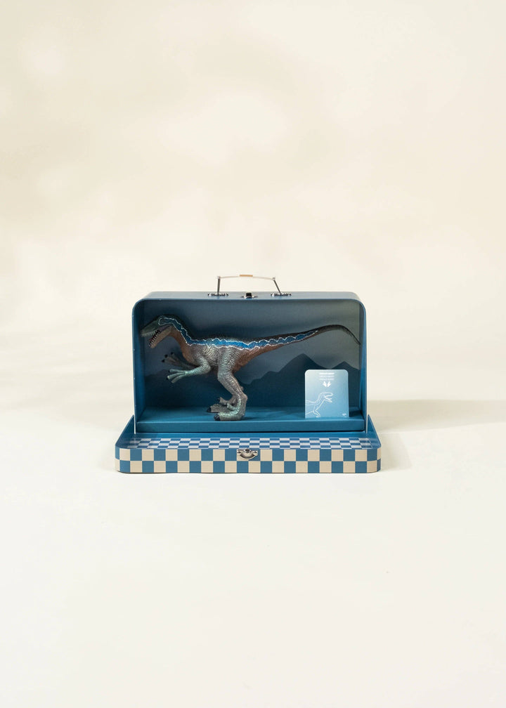 Velociraptor Dinosaur in a Collectible Box