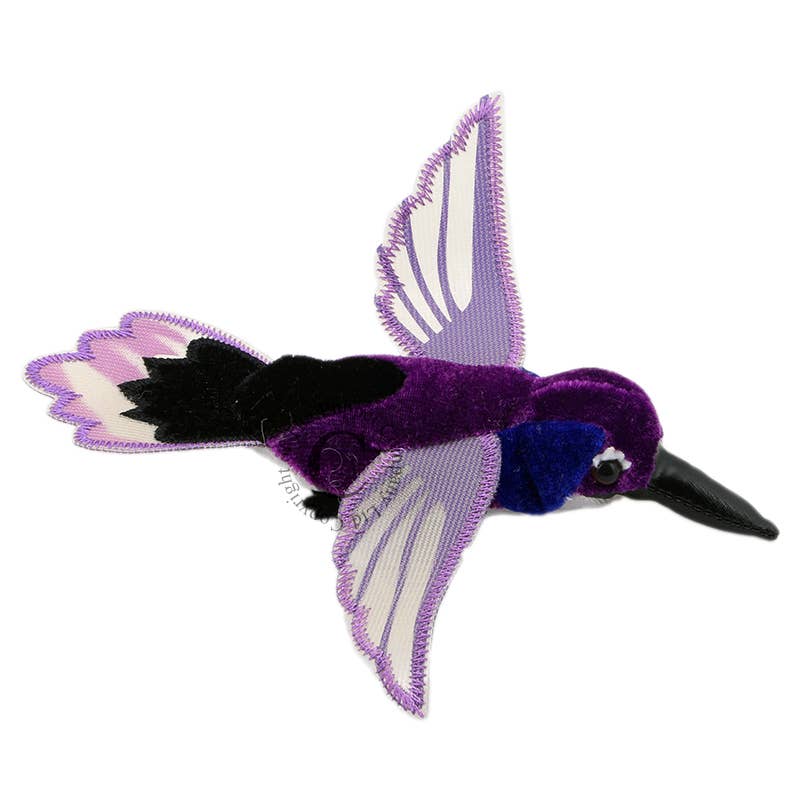 Purple Hummingbird Finger Puppet