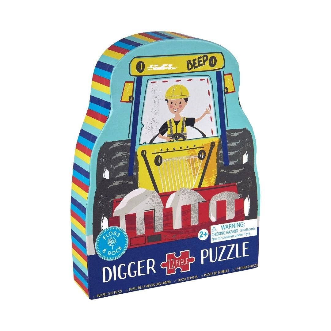 Digger Shaped Jigsaw with Shaped Box