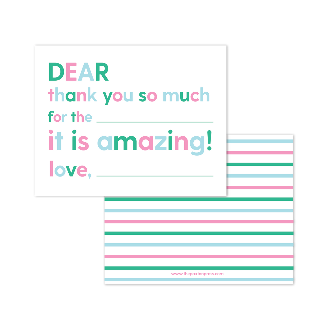Kids Fill-in-the-blank Thank You Notes