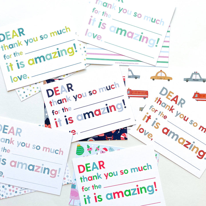 Kids Fill-in-the-blank Thank You Notes