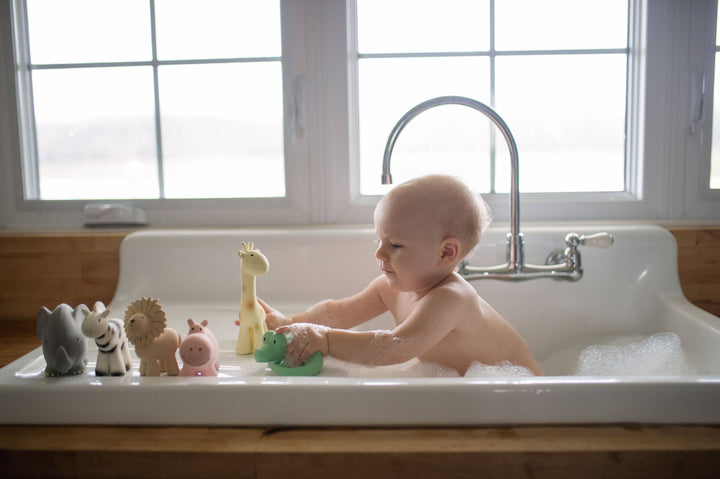 Lion Natural Organic Rubber Rattle, Teether &amp; Bath Toy
