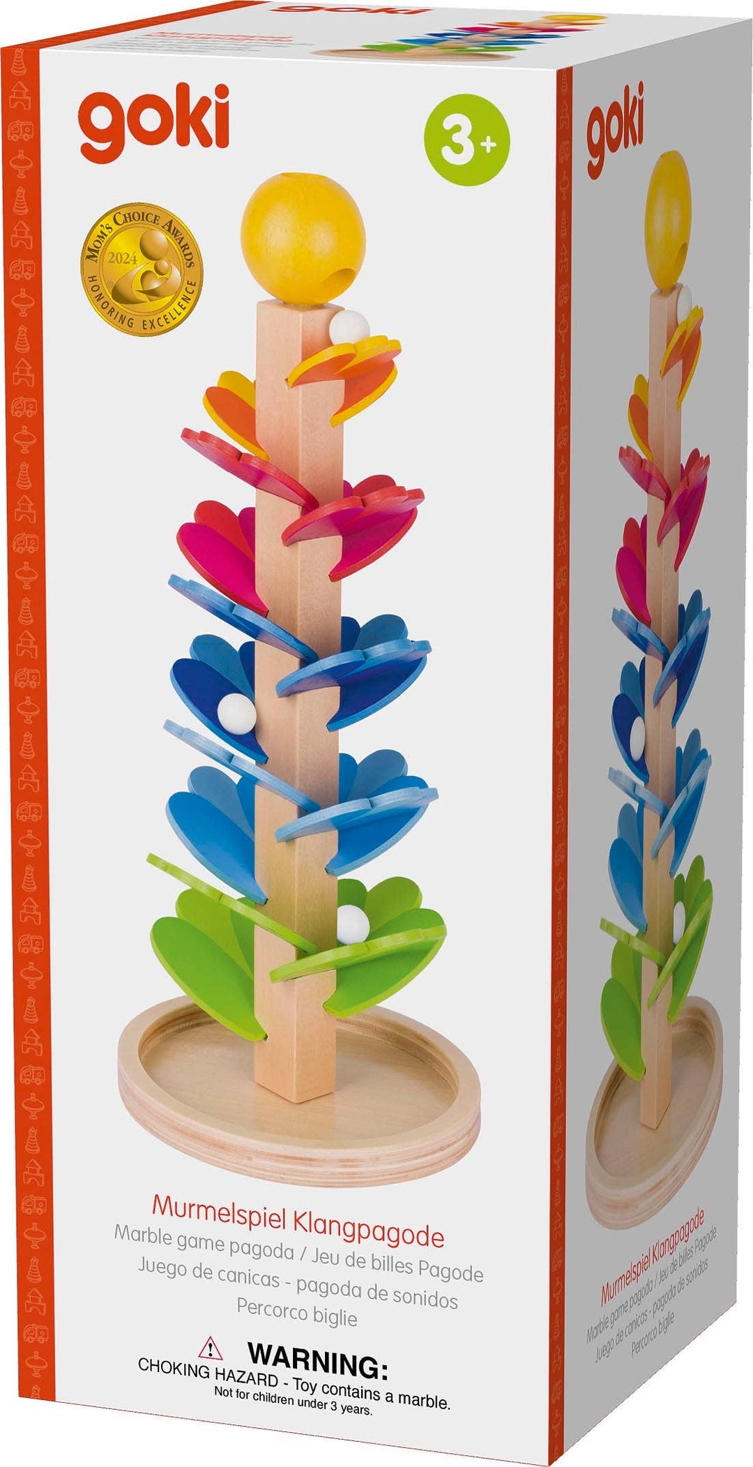 Wooden Pagoda Marble Game