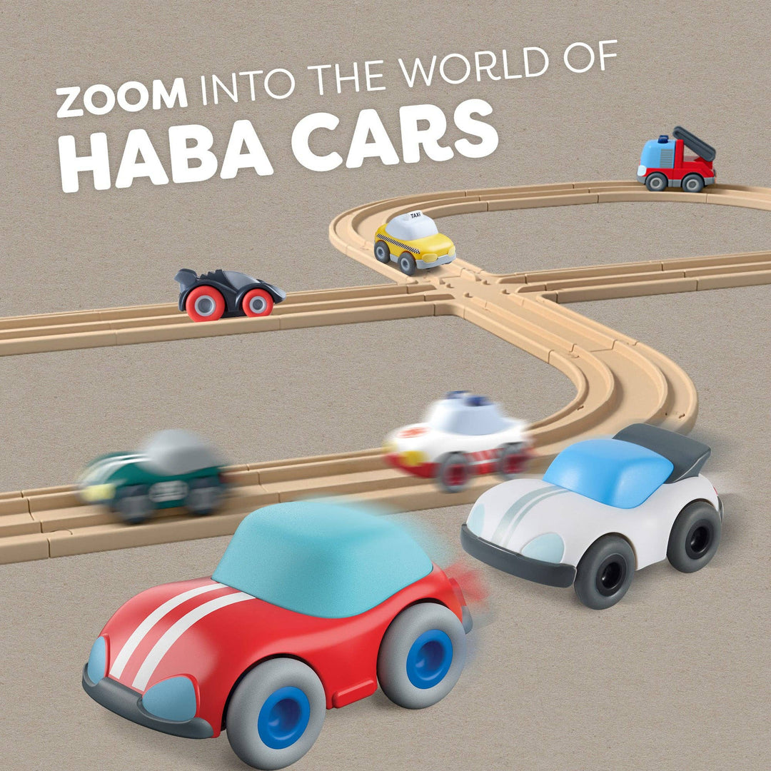 HABA Cars White Speedster with Momentum Motor
