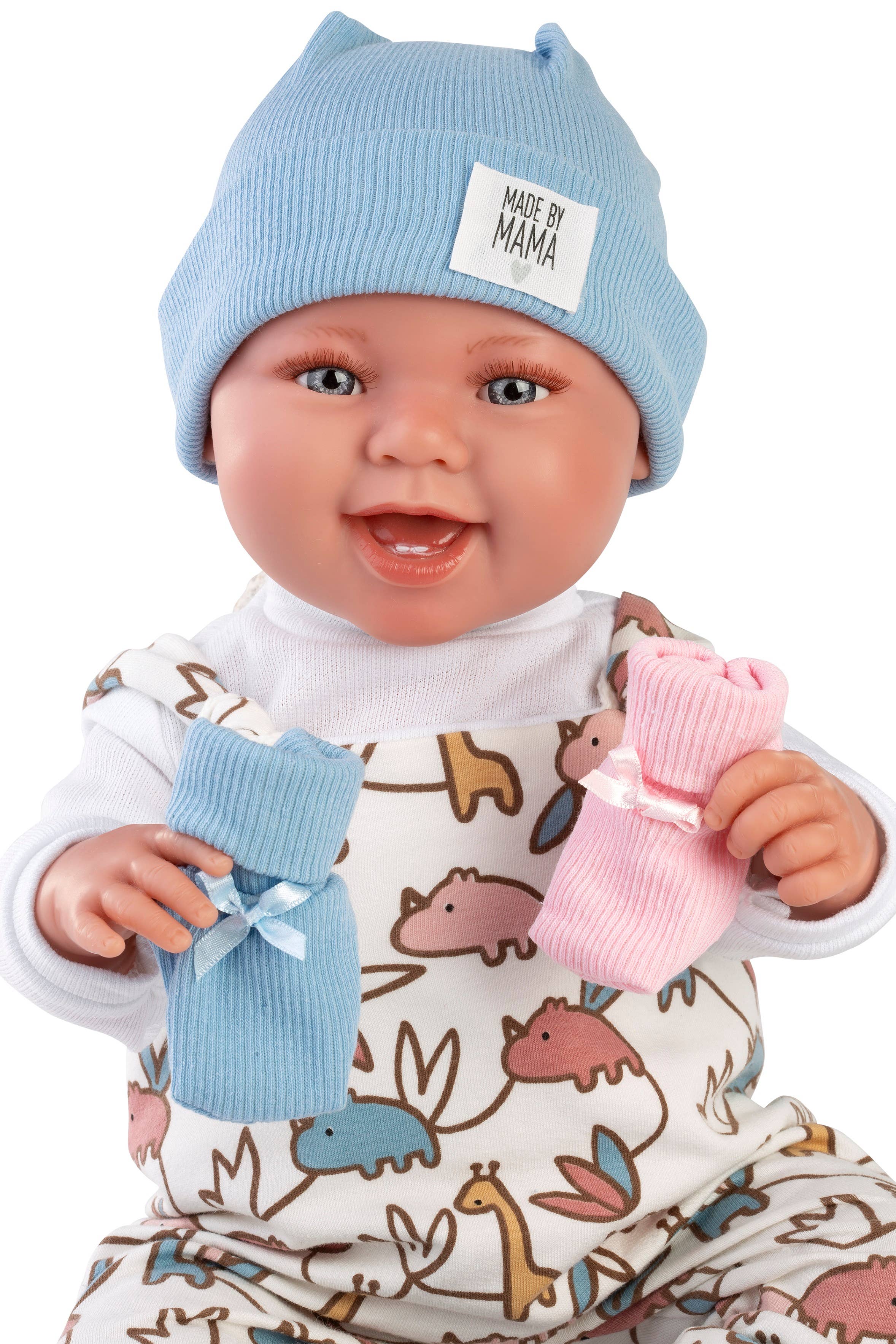 17.3" Soft Body Laughing Newborn Doll Bobbie