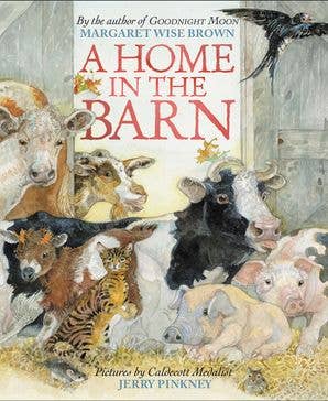 A Home in the Barn by Margaret Wise Brown, illustrated by Jerry Pinkney