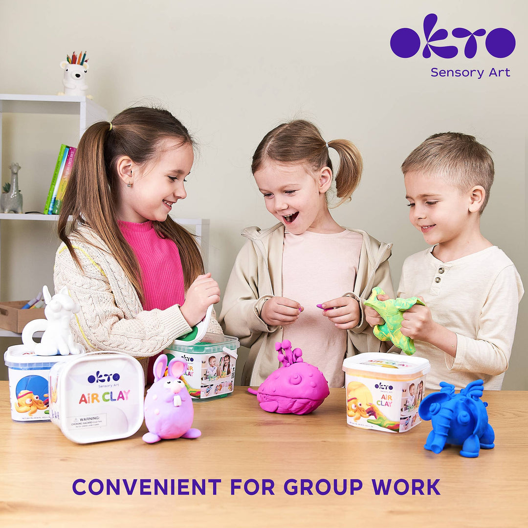 OKTO School Supplies Air Clay – White (30 fl oz)