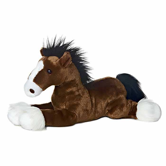 Clydesdale Horse Flopsie Stuffed Animal "Captain"
