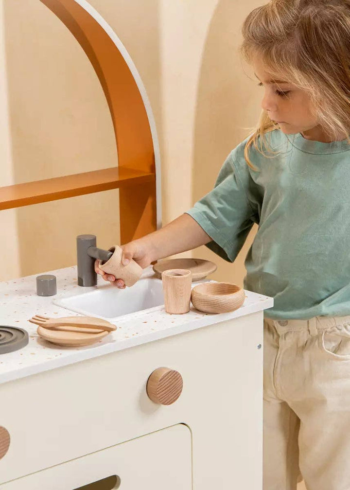 Wooden Dinnerware Playset, 12 pieces