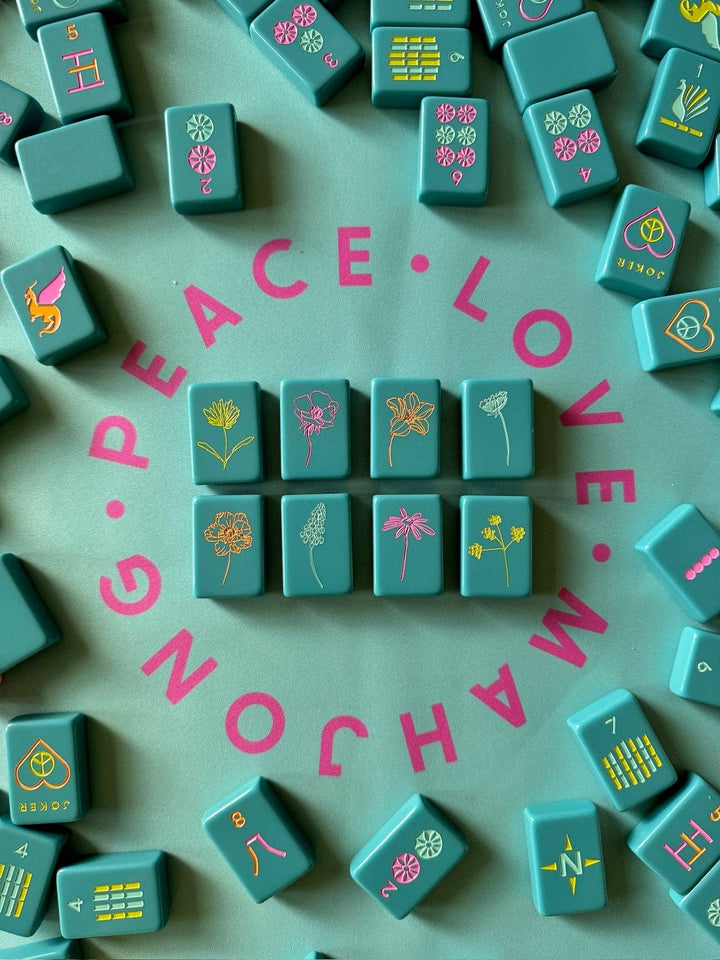 Mahjong Tiles - Totally Teal