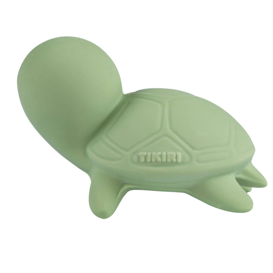 Turtle Natural Organic Rubber Teether, Rattle &amp; Bath Toy