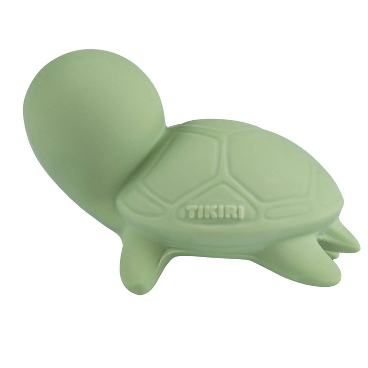 Turtle Natural Organic Rubber Teether, Rattle &amp; Bath Toy