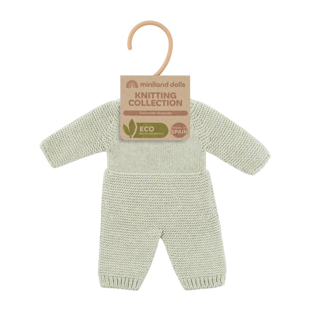 Knitted Doll Pajamas - Green