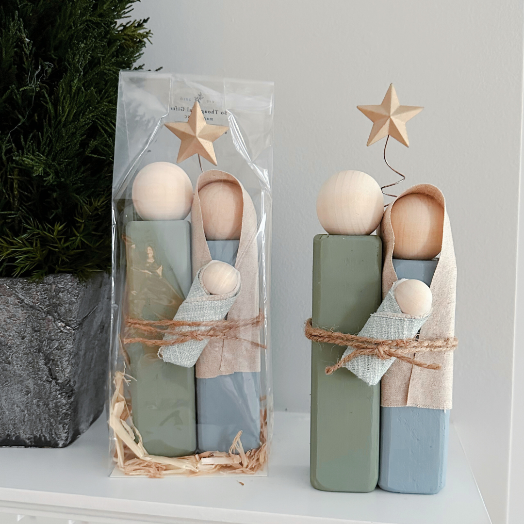 Simple Wooden Nativity Set