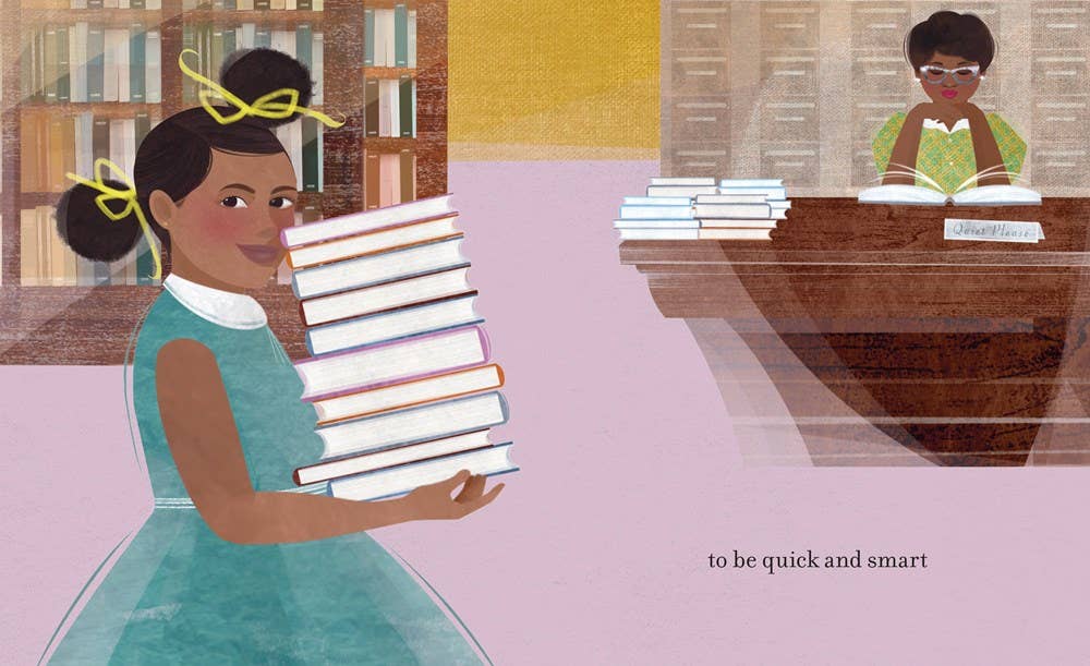 A Library by Nikki Giovanni, illustrated by Erin Robinson (Hardcover Picture Book)