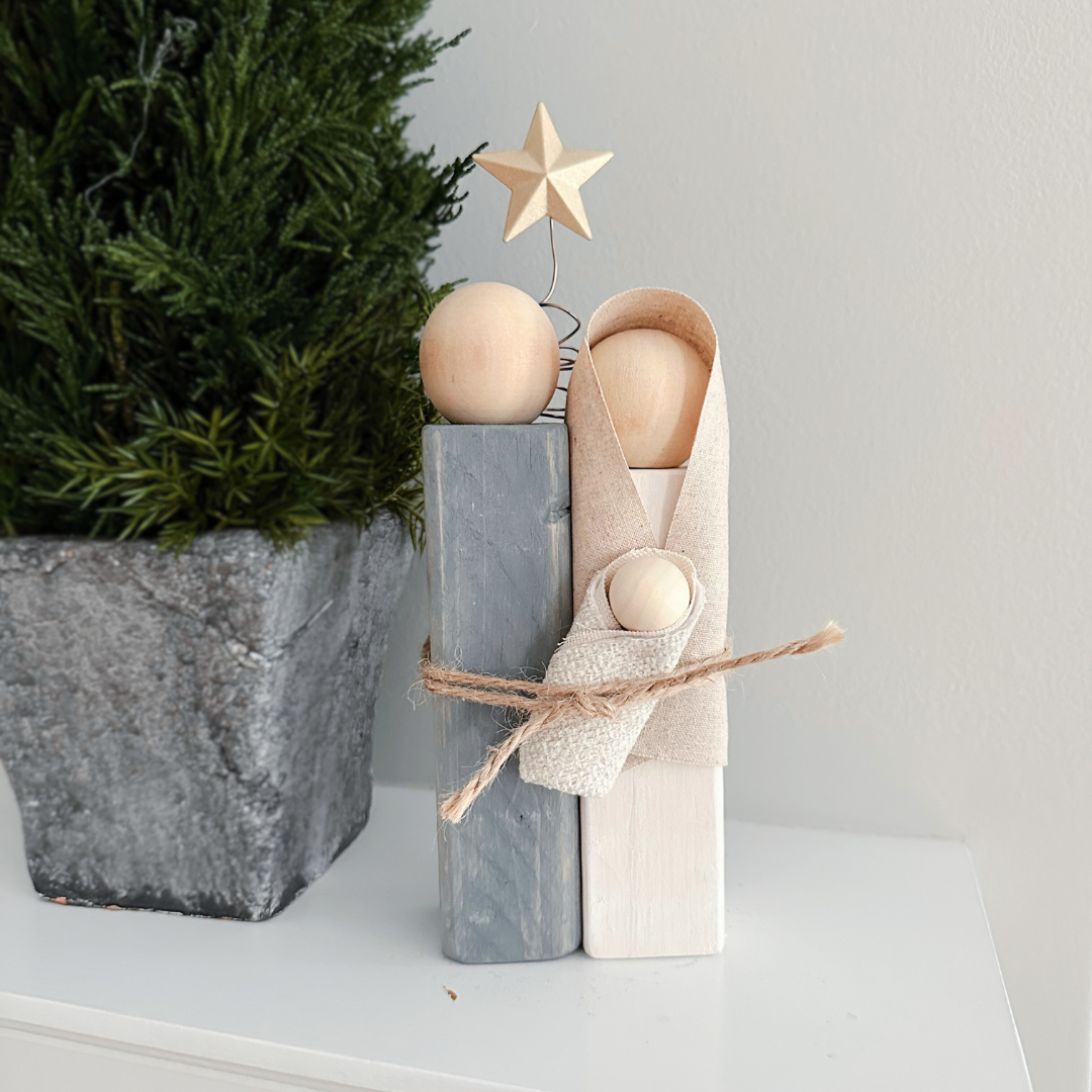 Simple Wooden Nativity Set