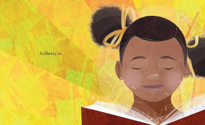 A Library by Nikki Giovanni, illustrated by Erin Robinson (Hardcover Picture Book)