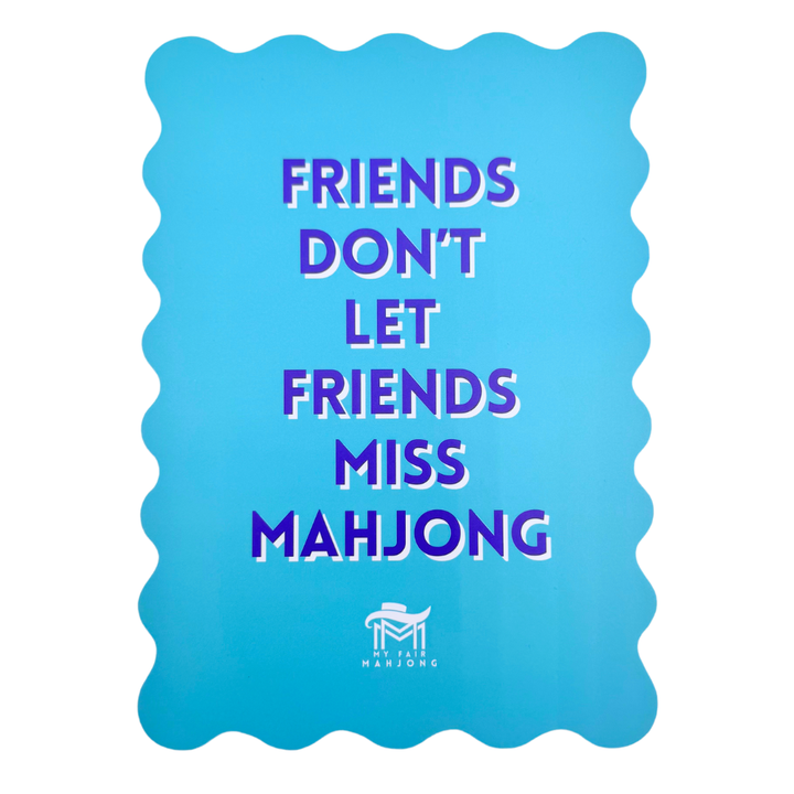 MAHJONG SHUFFLE CARD  |  Scalloped Edges &amp; Bright Colors