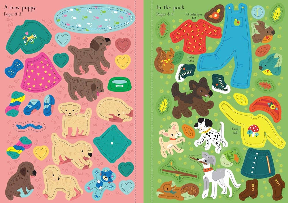 Little Sticker Dolly Dressing Puppies: Usborne