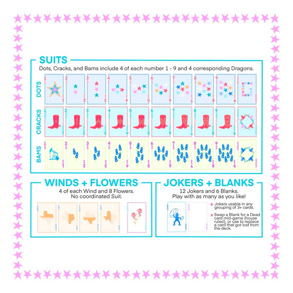Texas Mahjong Playing Card Deck