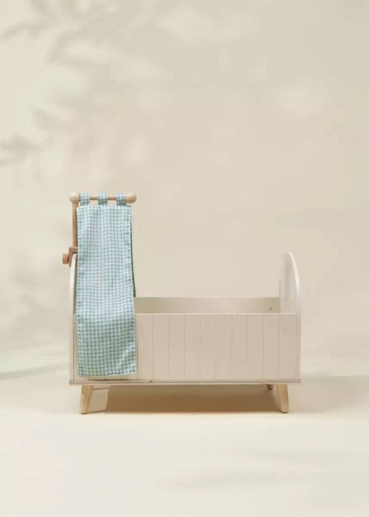 Wooden Crib with Accessories for Dolls