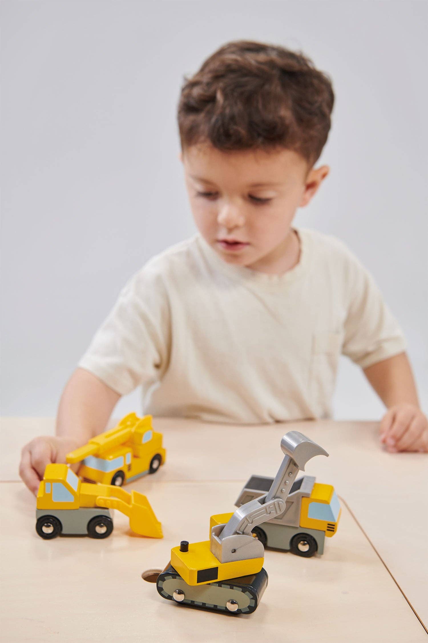 4-Piece Kids' Construction Vehicle Toy Set