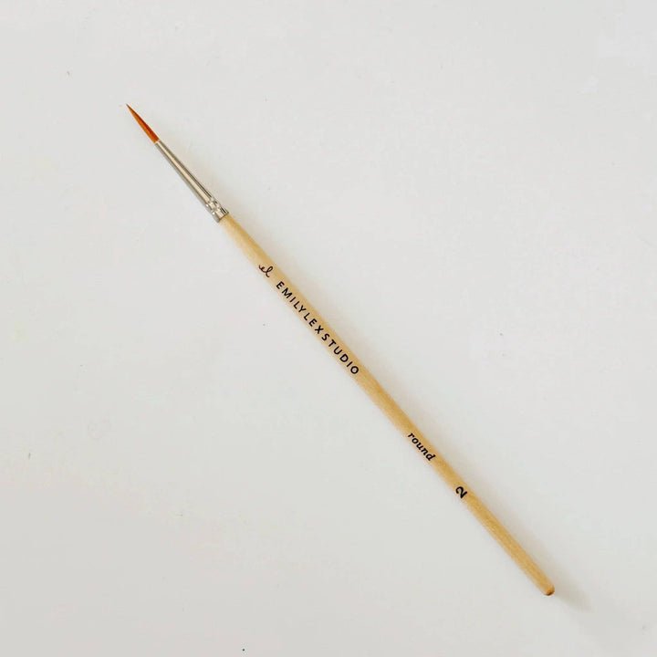 Watercolor Paintbrush Set of Five Wood Brushes