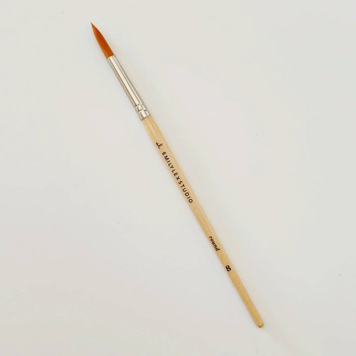 Watercolor Paintbrush Set of Five Wood Brushes
