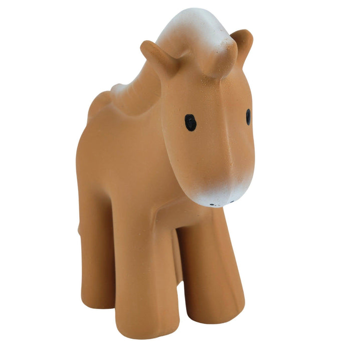 Horse Natural Organic Rubber Teether, Rattle &amp; Bath Toy