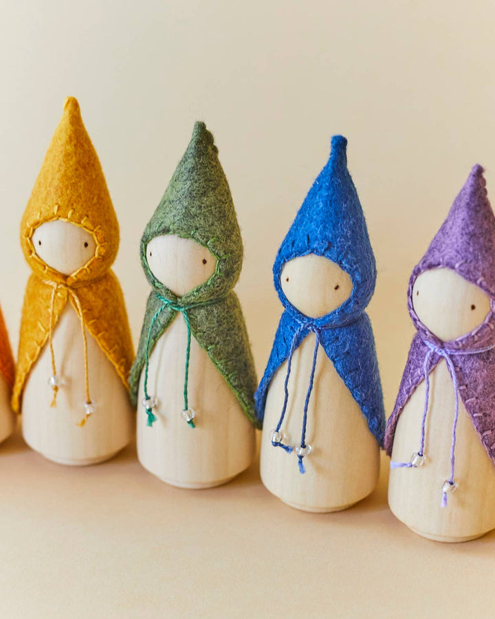 Wooden Gnome Set of 6 - Rainbow