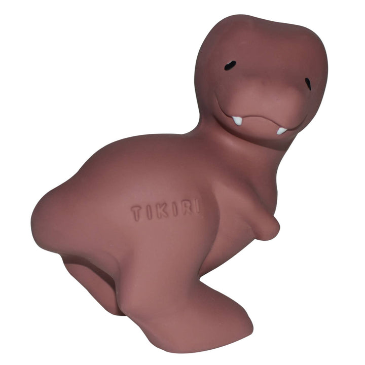 T-Rex Natural Rubber Teether, Rattle &amp; Bath Toy