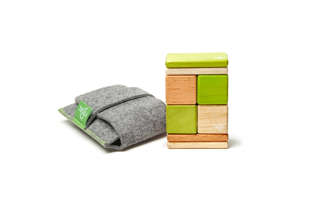 Magnetic Wooden Block Set - Original Pocket Pouch