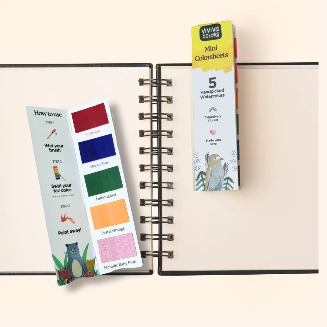 Mini Watercolor Colorsheets – 5-Color Special Edition