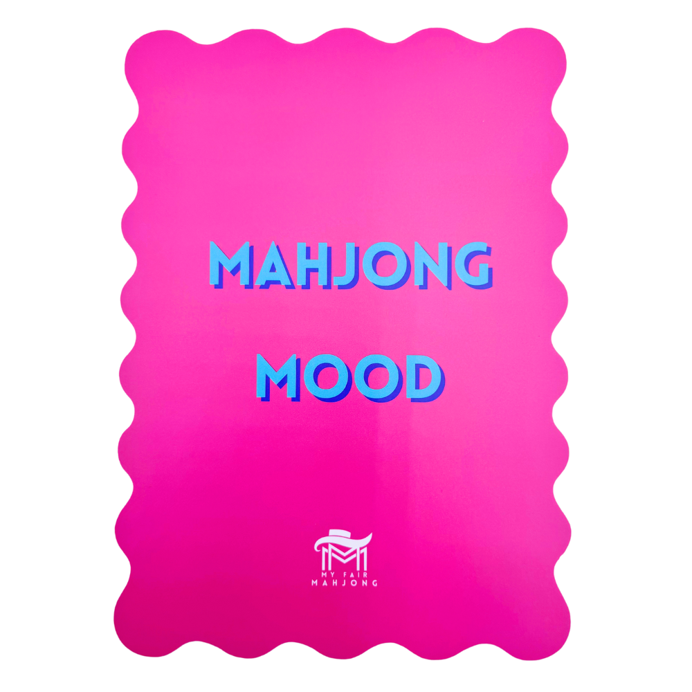MAHJONG SHUFFLE CARD  |  Scalloped Edges &amp; Bright Colors