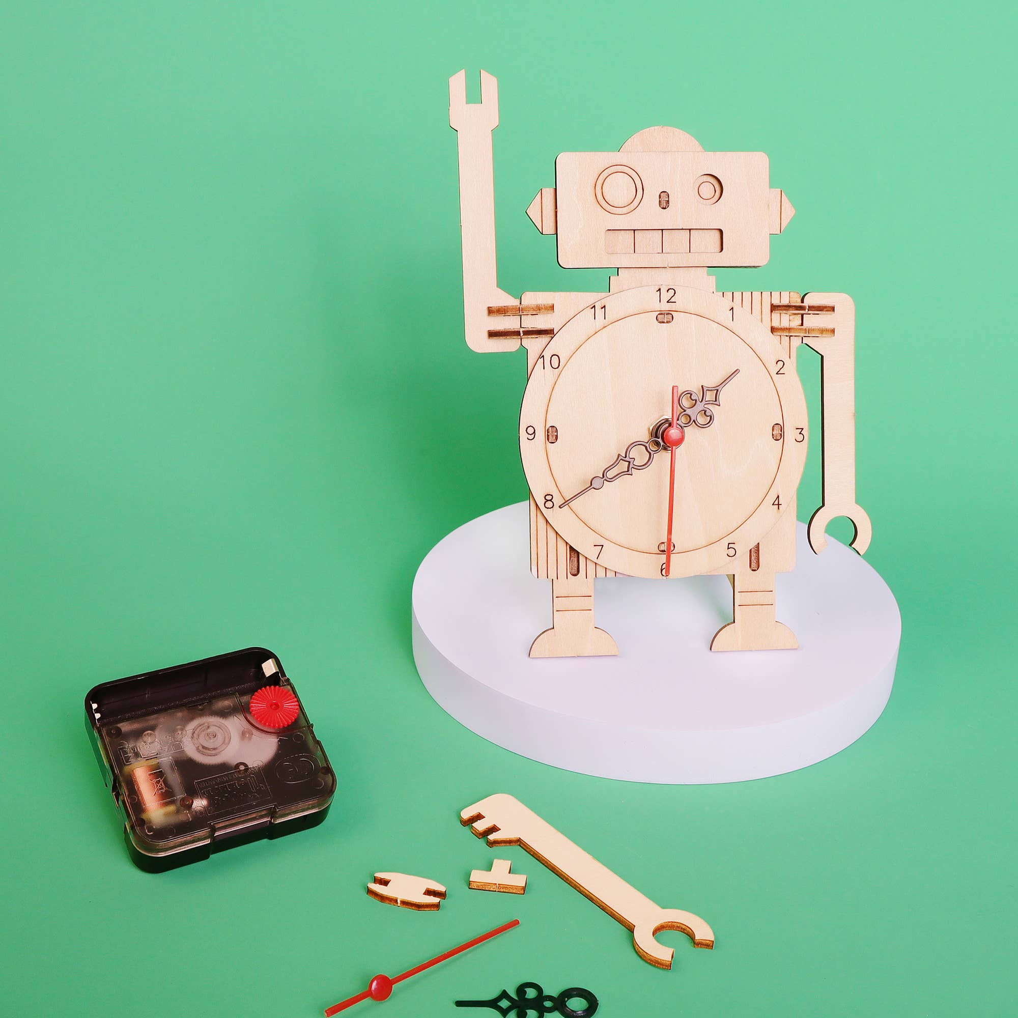 Robot Clock DIY Kit, Educational STEM Toy