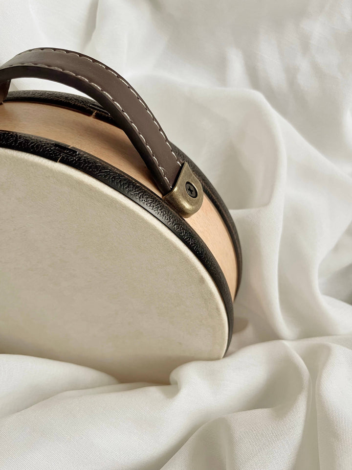 Drum with Handle Wooden Musical Instrument