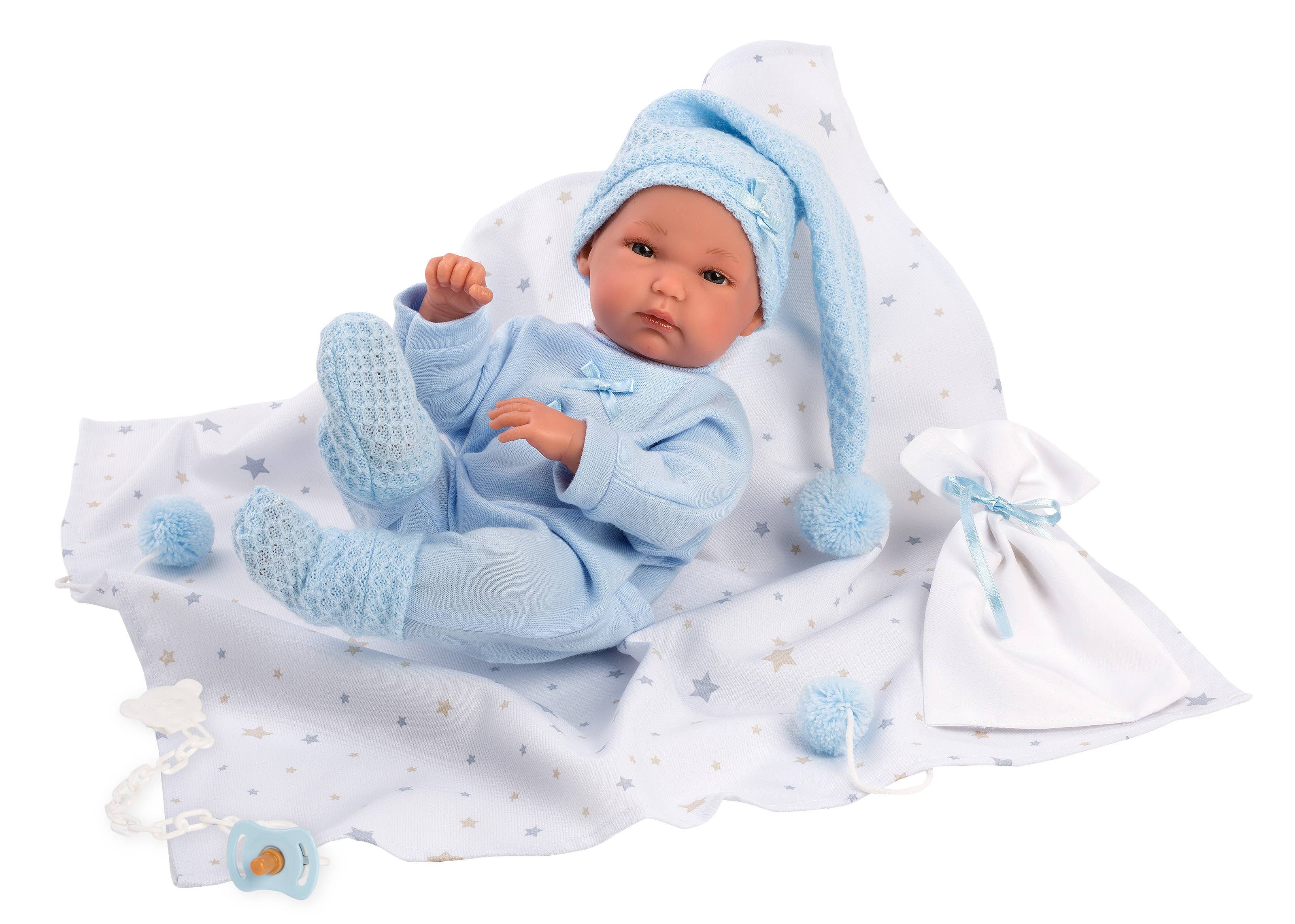 13.8" Anatomically-Correct Newborn Doll Kayden With Blanket