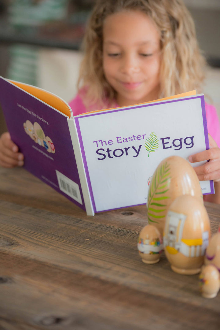 The Easter Story Egg - Wooden Nesting Eggs &amp; Book