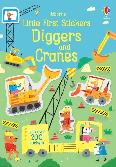 Little First Stickers Diggers And Cranes: Usborne